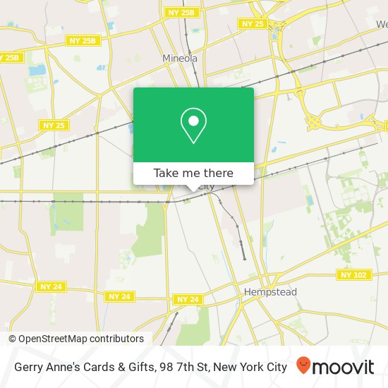 Mapa de Gerry Anne's Cards & Gifts, 98 7th St