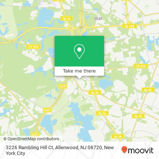3226 Rambling Hill Ct, Allenwood, NJ 08720 map