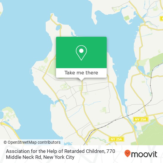 Mapa de Assciation for the Help of Retarded Children, 770 Middle Neck Rd