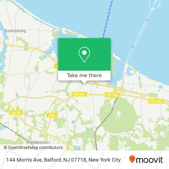 Mapa de 144 Morris Ave, Belford, NJ 07718