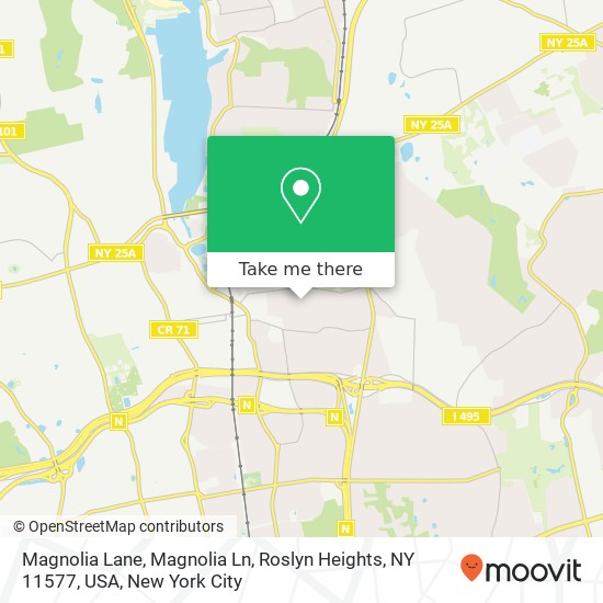 Magnolia Lane, Magnolia Ln, Roslyn Heights, NY 11577, USA map