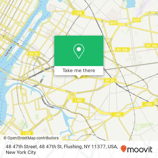 48 47th Street, 48 47th St, Flushing, NY 11377, USA map