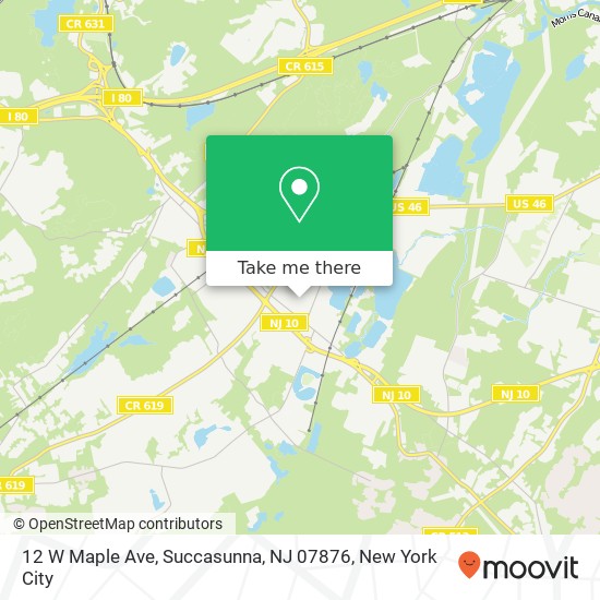 Mapa de 12 W Maple Ave, Succasunna, NJ 07876