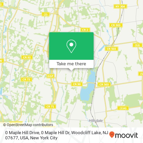 Mapa de 0 Maple Hill Drive, 0 Maple Hill Dr, Woodcliff Lake, NJ 07677, USA
