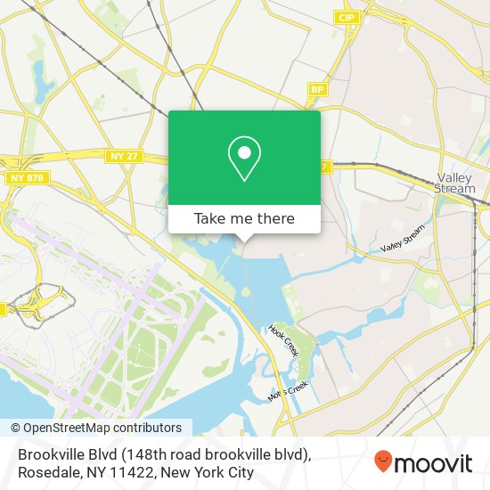 Mapa de Brookville Blvd (148th road brookville blvd), Rosedale, NY 11422