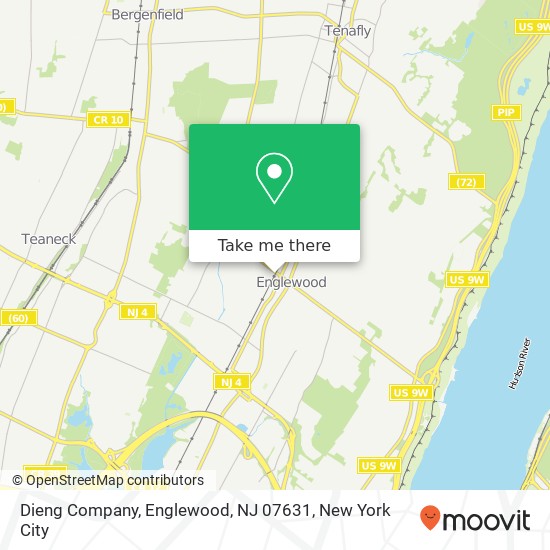 Mapa de Dieng Company, Englewood, NJ 07631