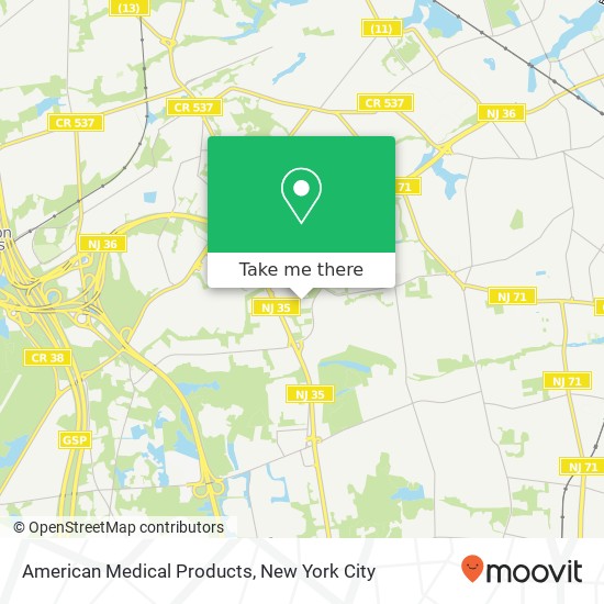 American Medical Products map