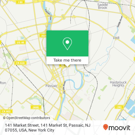 141 Market Street, 141 Market St, Passaic, NJ 07055, USA map