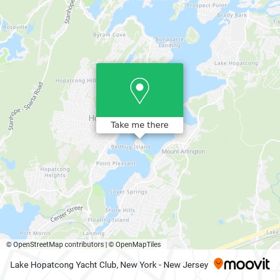 Lake Hopatcong Yacht Club map