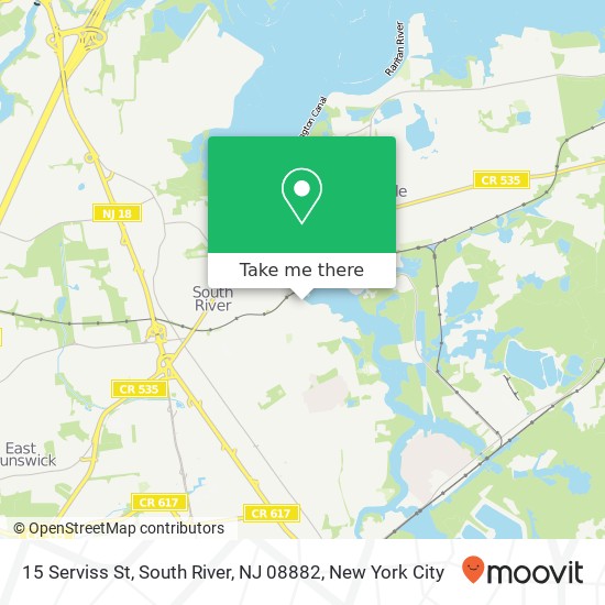 Mapa de 15 Serviss St, South River, NJ 08882