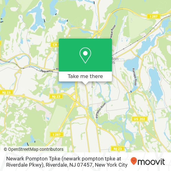 Mapa de Newark Pompton Tpke (newark pompton tpke at Riverdale Pkwy), Riverdale, NJ 07457