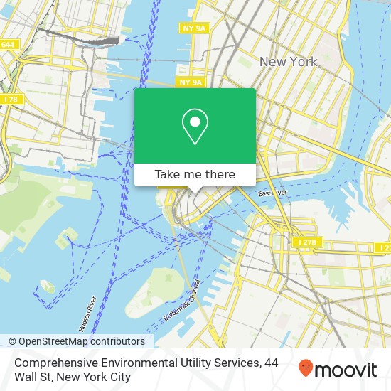 Comprehensive Environmental Utility Services, 44 Wall St map