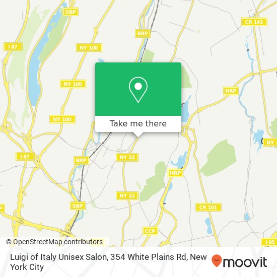 Mapa de Luigi of Italy Unisex Salon, 354 White Plains Rd
