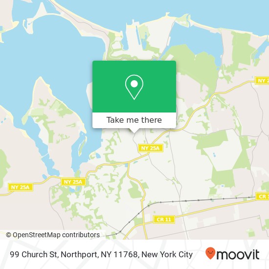 Mapa de 99 Church St, Northport, NY 11768