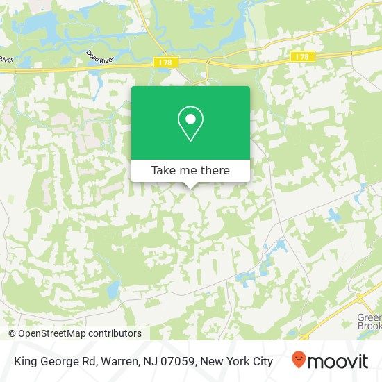 Mapa de King George Rd, Warren, NJ 07059