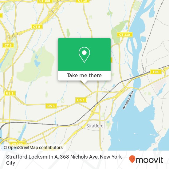 Mapa de Stratford Locksmith A, 368 Nichols Ave