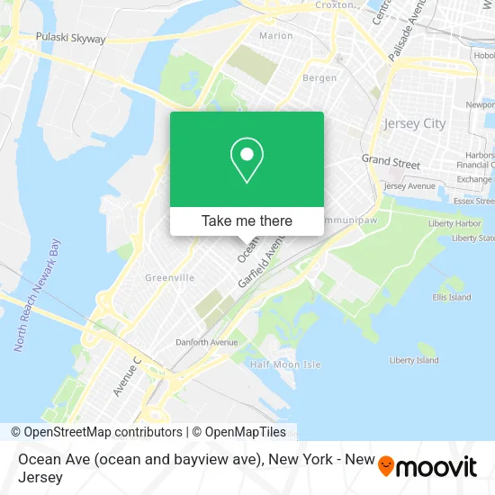Ocean Ave (ocean and bayview ave) map
