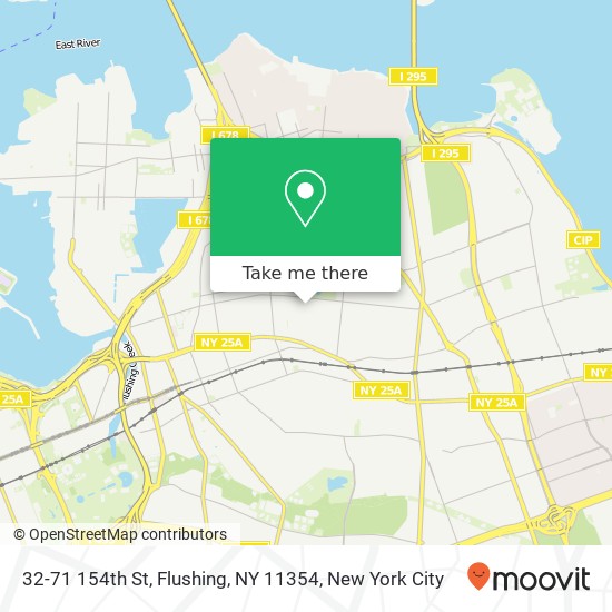 Mapa de 32-71 154th St, Flushing, NY 11354