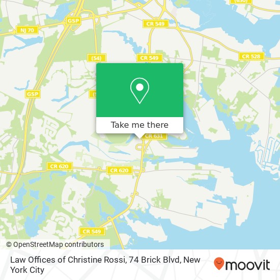 Mapa de Law Offices of Christine Rossi, 74 Brick Blvd