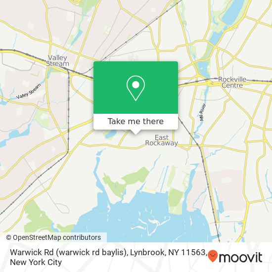 Mapa de Warwick Rd (warwick rd baylis), Lynbrook, NY 11563