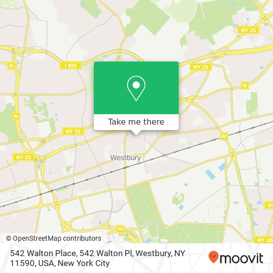 Mapa de 542 Walton Place, 542 Walton Pl, Westbury, NY 11590, USA