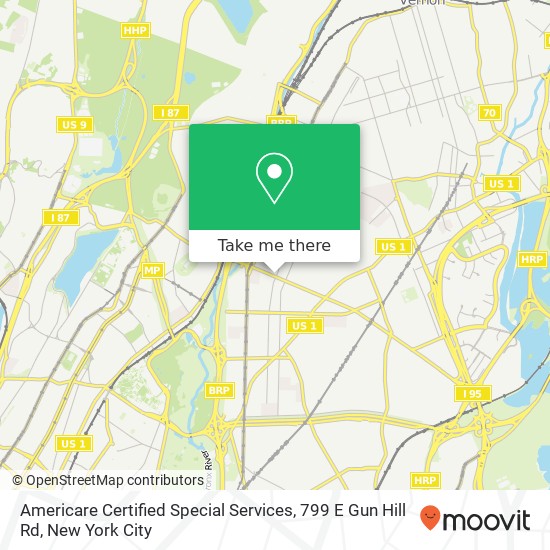 Americare Certified Special Services, 799 E Gun Hill Rd map
