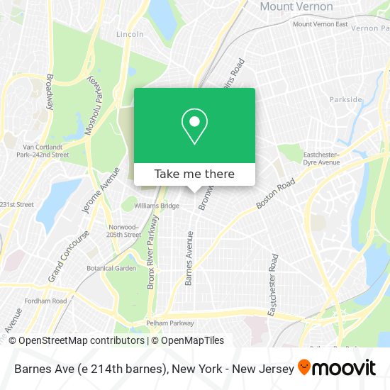 Barnes Ave (e 214th barnes) map