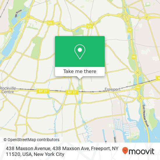 Mapa de 438 Maxson Avenue, 438 Maxson Ave, Freeport, NY 11520, USA