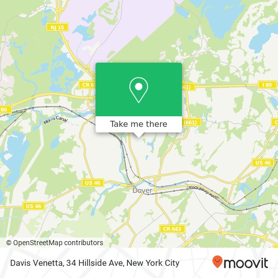Davis Venetta, 34 Hillside Ave map