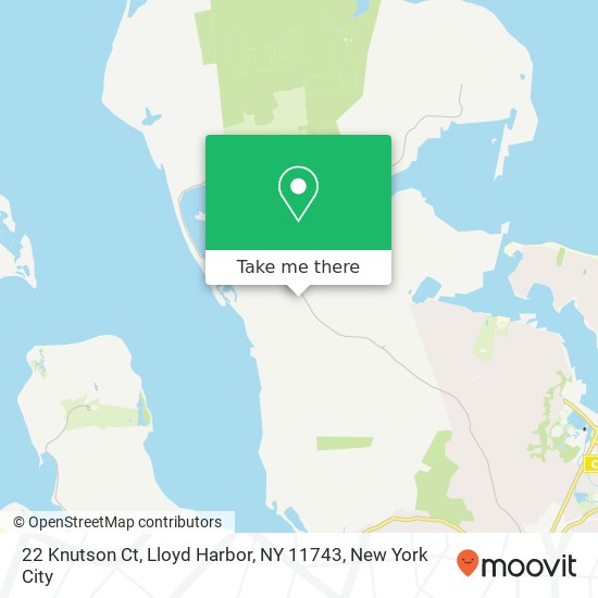 Mapa de 22 Knutson Ct, Lloyd Harbor, NY 11743