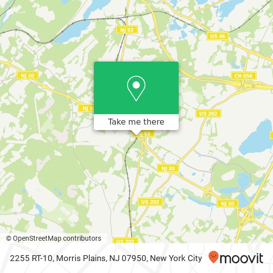 Mapa de 2255 RT-10, Morris Plains, NJ 07950