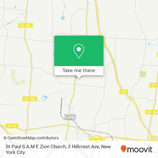 Mapa de St Paul S A M E Zion Church, 3 Hillcrest Ave