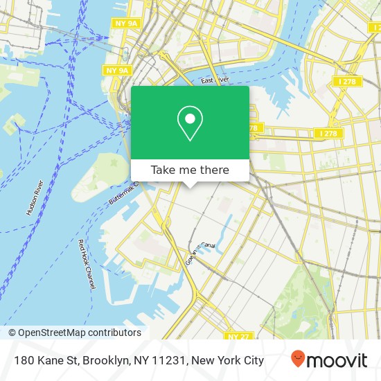 Mapa de 180 Kane St, Brooklyn, NY 11231