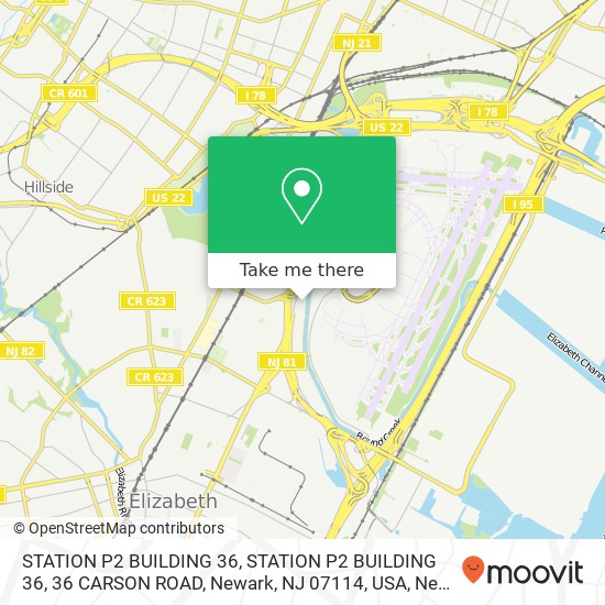 STATION P2 BUILDING 36, STATION P2 BUILDING 36, 36 CARSON ROAD, Newark, NJ 07114, USA map