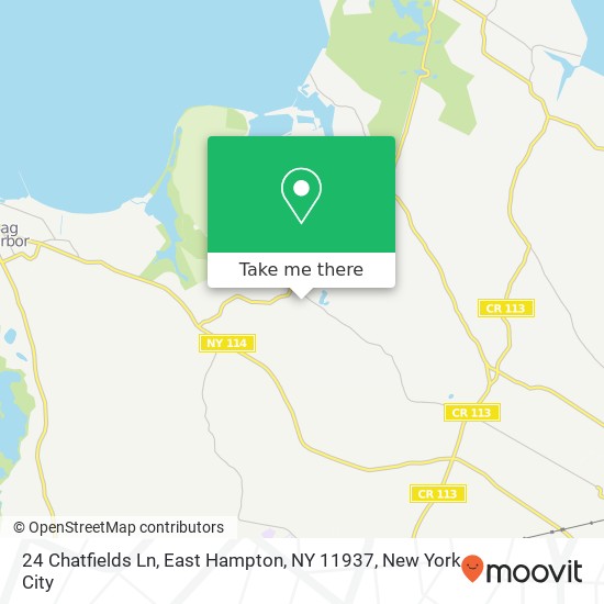 Mapa de 24 Chatfields Ln, East Hampton, NY 11937