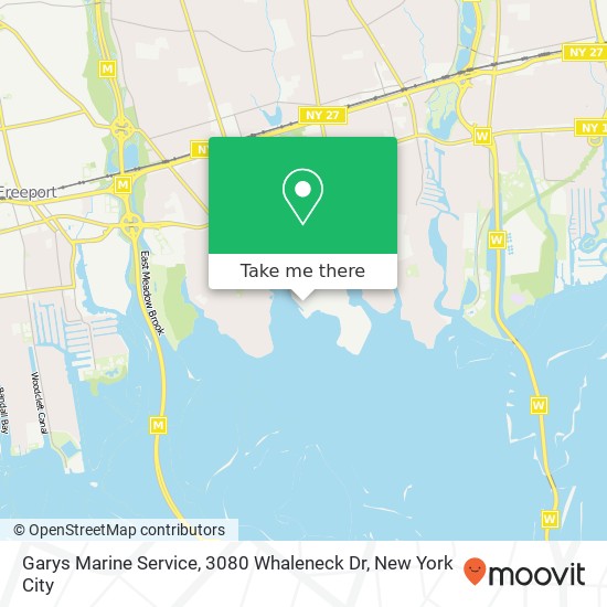 Mapa de Garys Marine Service, 3080 Whaleneck Dr