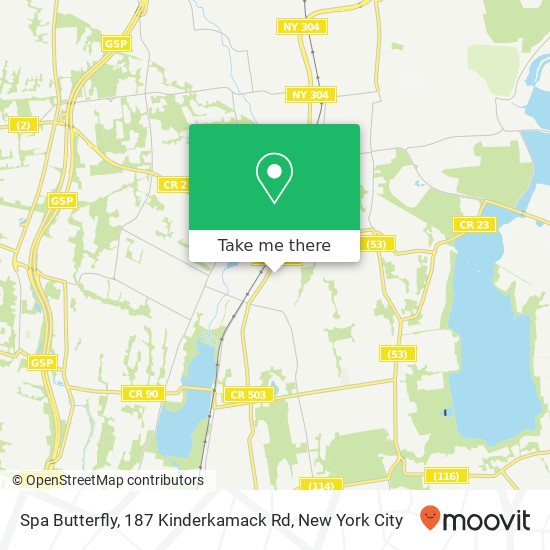 Mapa de Spa Butterfly, 187 Kinderkamack Rd