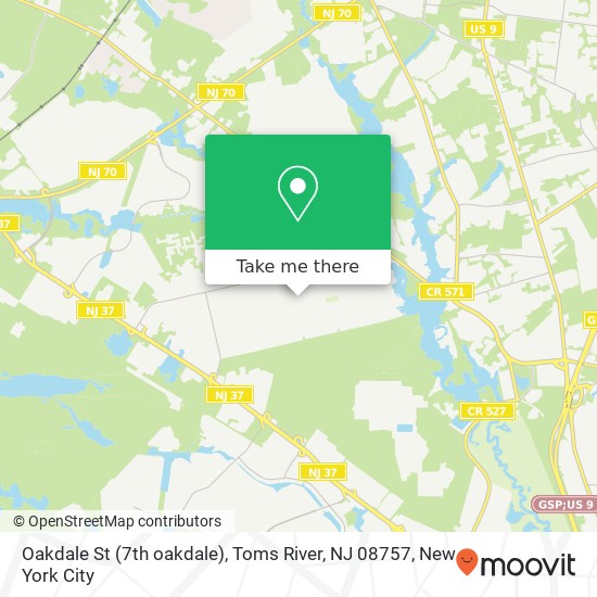 Oakdale St (7th oakdale), Toms River, NJ 08757 map