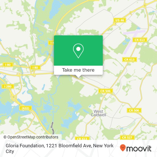 Mapa de Gloria Foundation, 1221 Bloomfield Ave