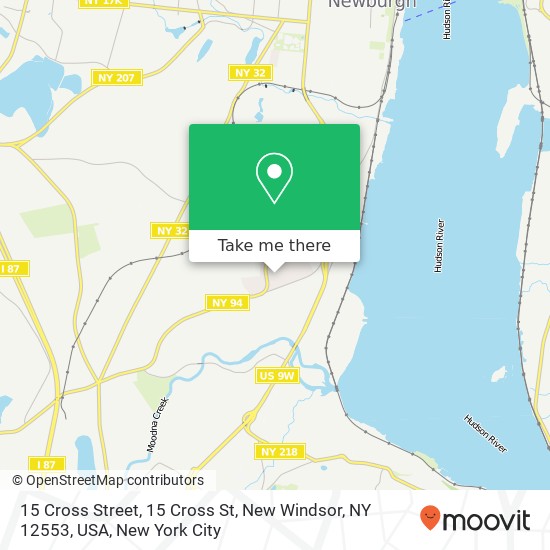 Mapa de 15 Cross Street, 15 Cross St, New Windsor, NY 12553, USA