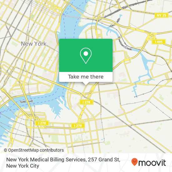 Mapa de New York Medical Billing Services, 257 Grand St