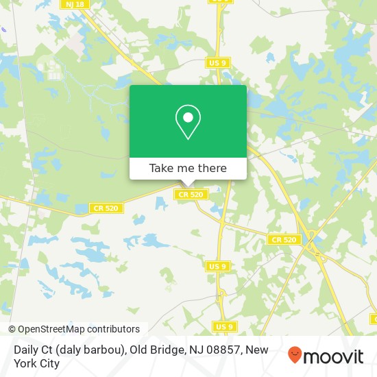 Daily Ct (daly barbou), Old Bridge, NJ 08857 map