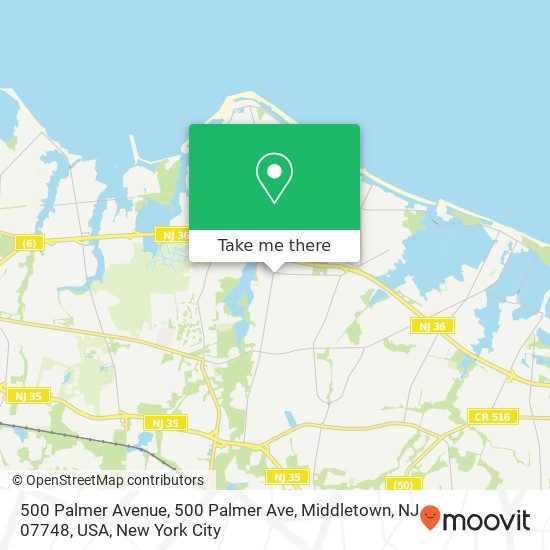 500 Palmer Avenue, 500 Palmer Ave, Middletown, NJ 07748, USA map