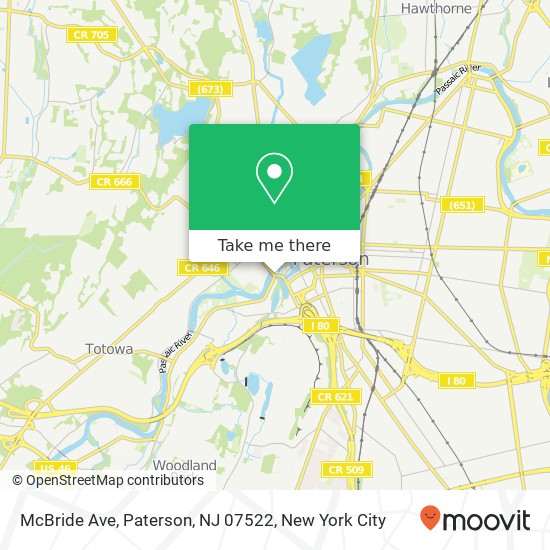Mapa de McBride Ave, Paterson, NJ 07522