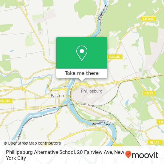 Phillipsburg Alternative School, 20 Fairview Ave map