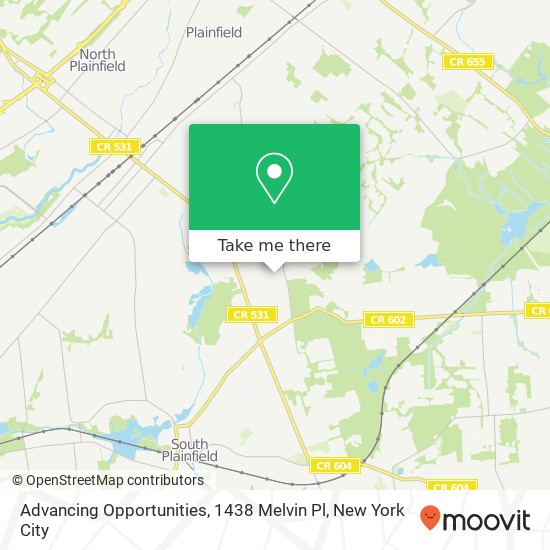 Mapa de Advancing Opportunities, 1438 Melvin Pl