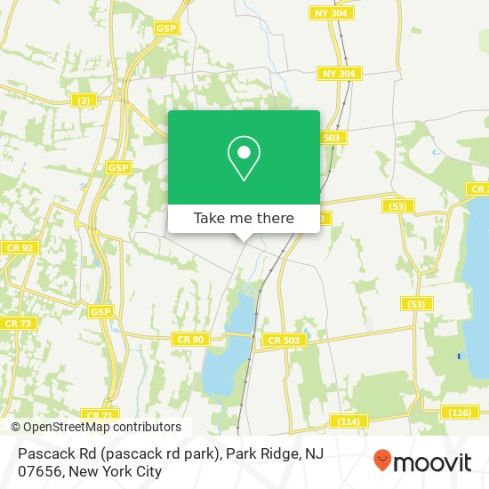 Mapa de Pascack Rd (pascack rd park), Park Ridge, NJ 07656