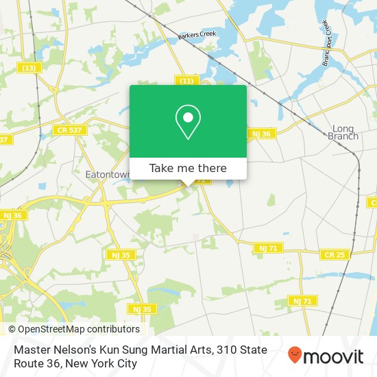 Mapa de Master Nelson's Kun Sung Martial Arts, 310 State Route 36