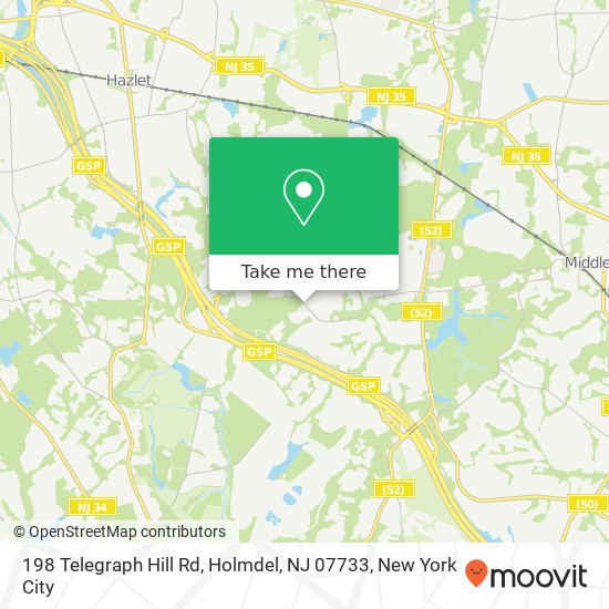 198 Telegraph Hill Rd, Holmdel, NJ 07733 map