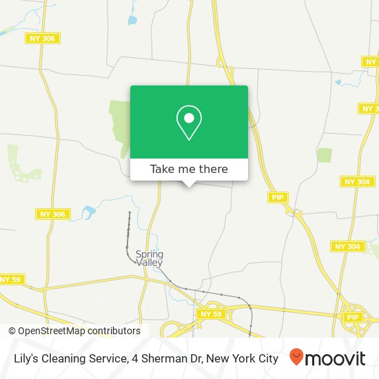 Mapa de Lily's Cleaning Service, 4 Sherman Dr